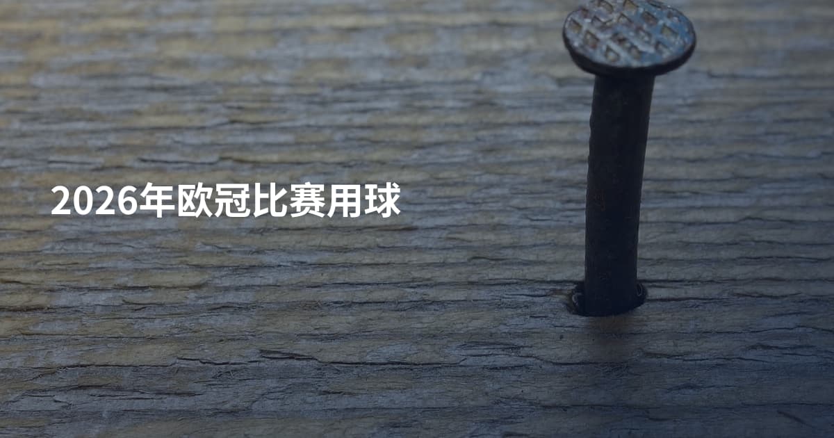 2026年欧冠比赛用球