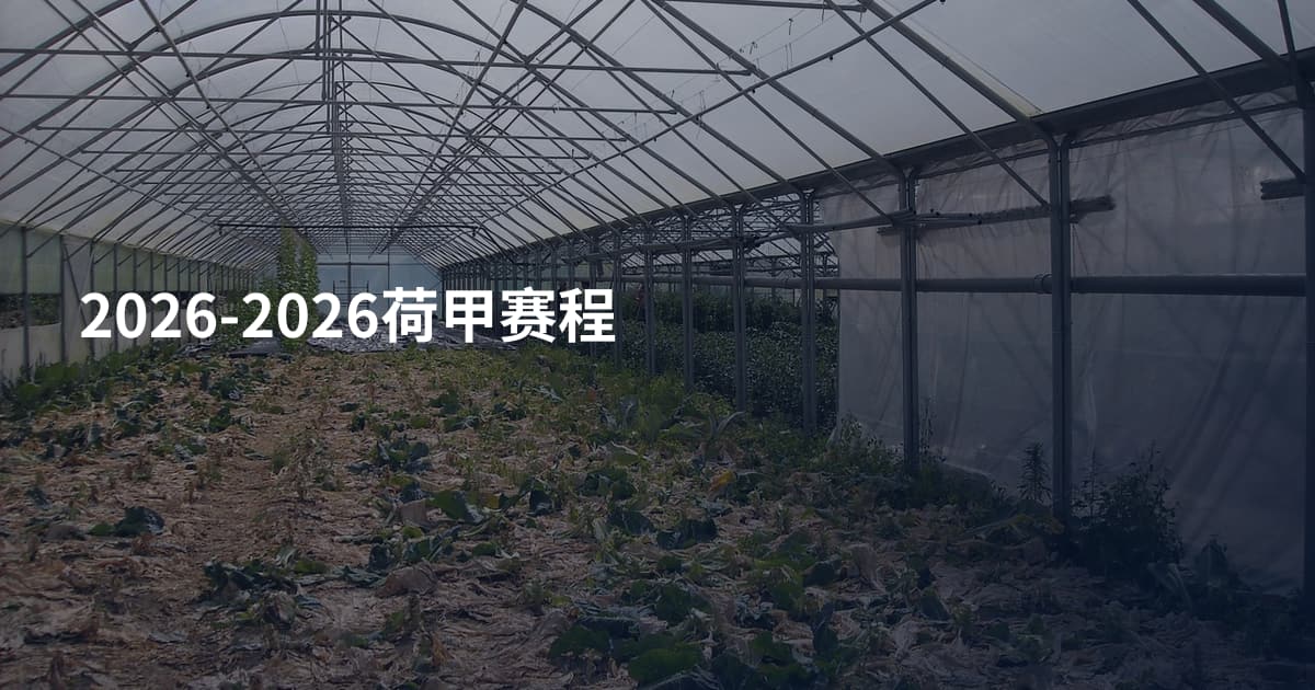 2026-2026荷甲赛程