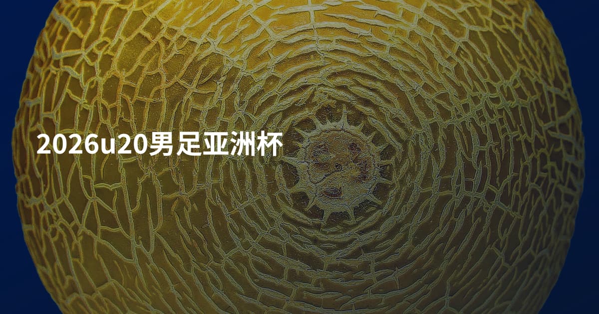 2026u20男足亚洲杯