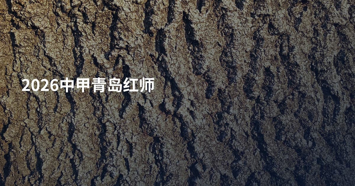 2026中甲青岛红师