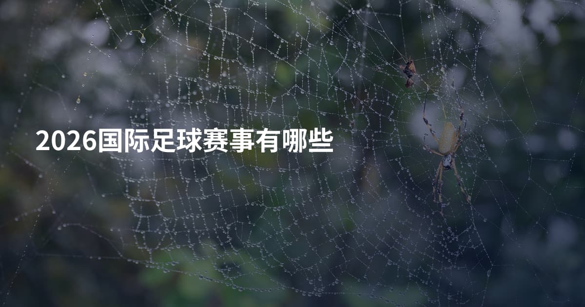 2026国际足球赛事有哪些