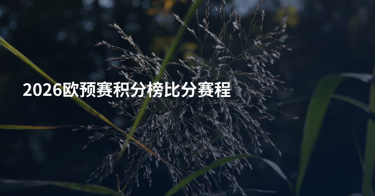 2026欧预赛积分榜比分赛程