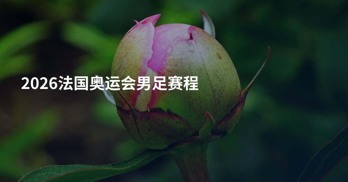 2026法国奥运会男足赛程