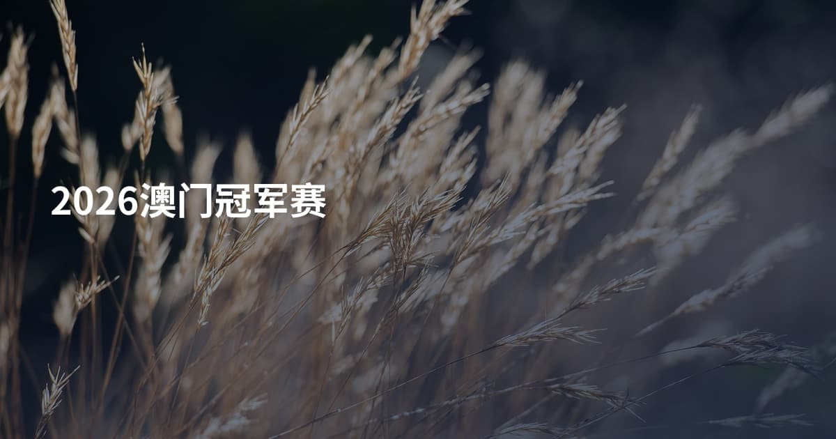 2026澳门冠军赛