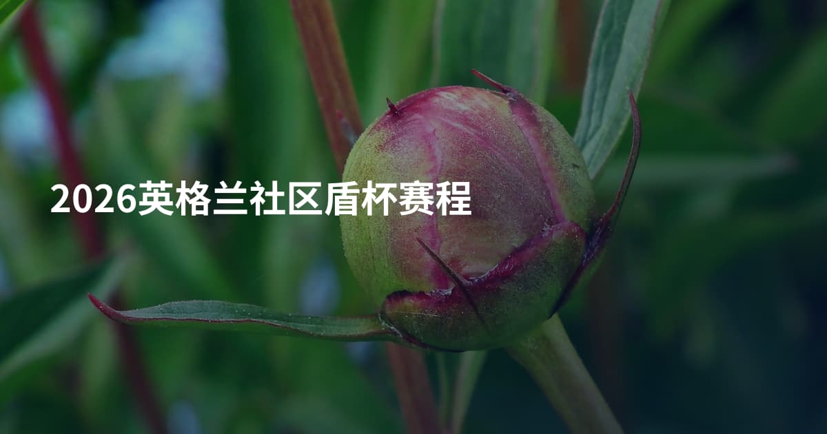 2026英格兰社区盾杯赛程