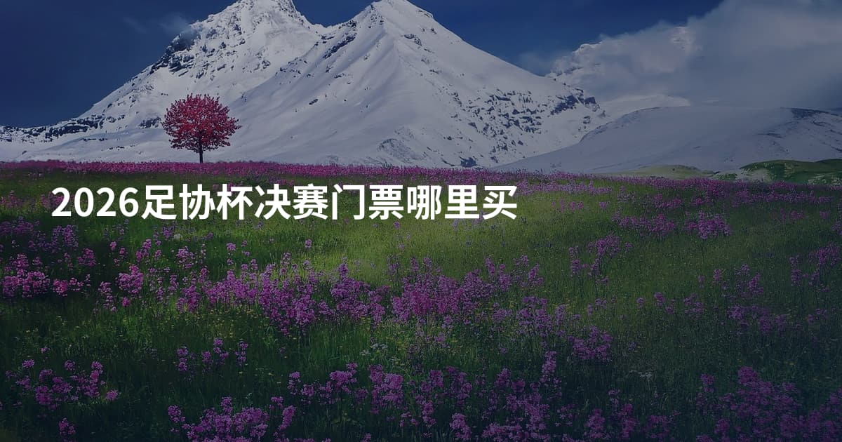 2026足协杯决赛门票哪里买