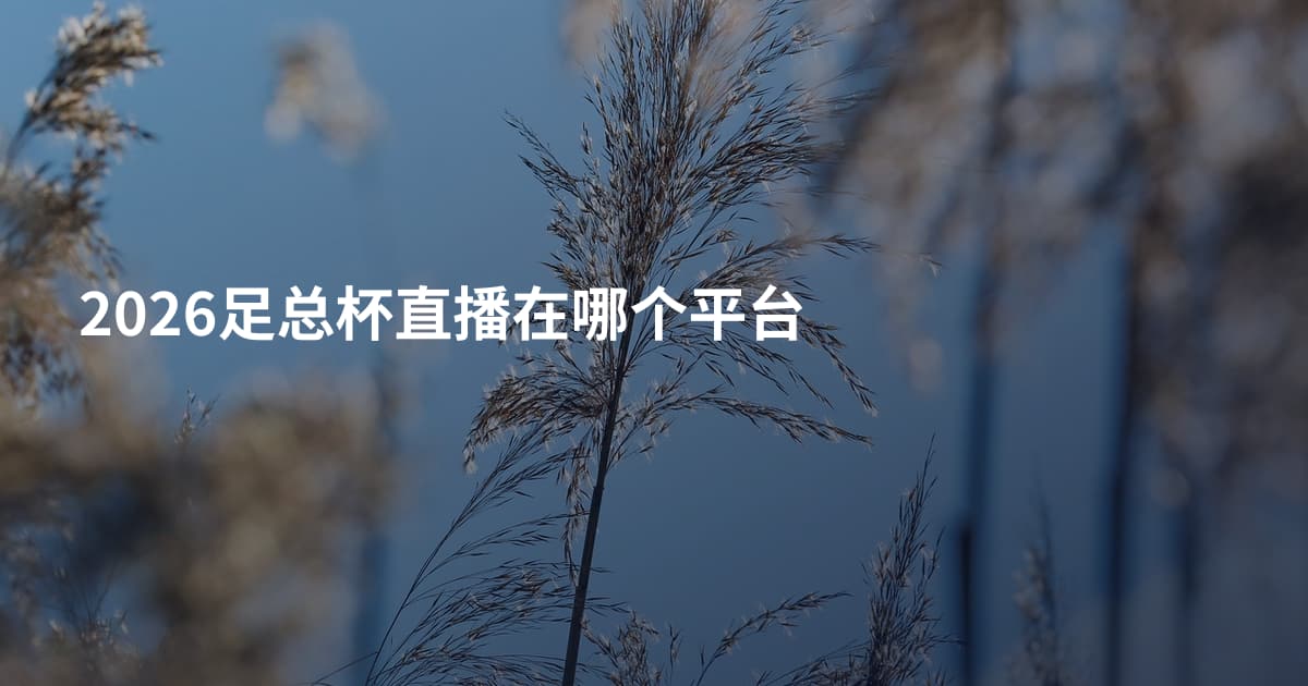 2026足总杯直播在哪个平台