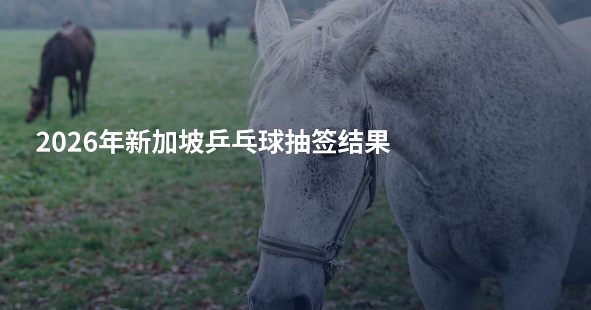 2026年新加坡乒乓球抽签结果