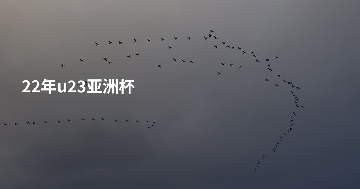 22年u23亚洲杯