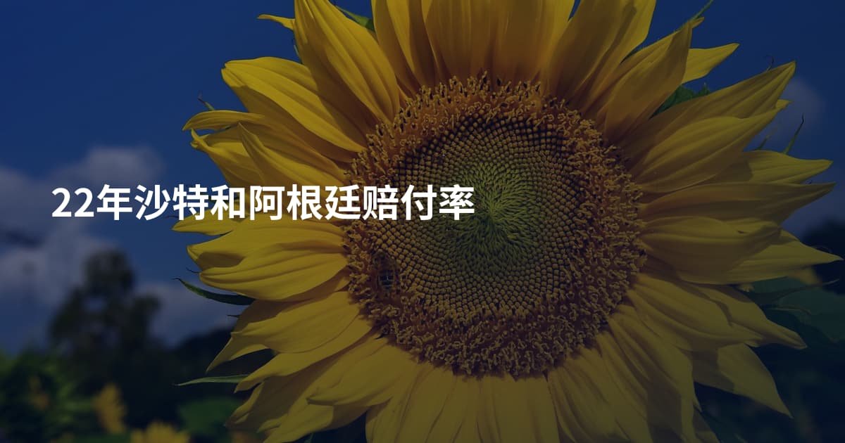 22年沙特和阿根廷赔付率