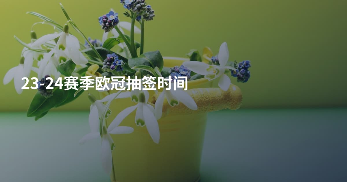 23-24赛季欧冠抽签时间