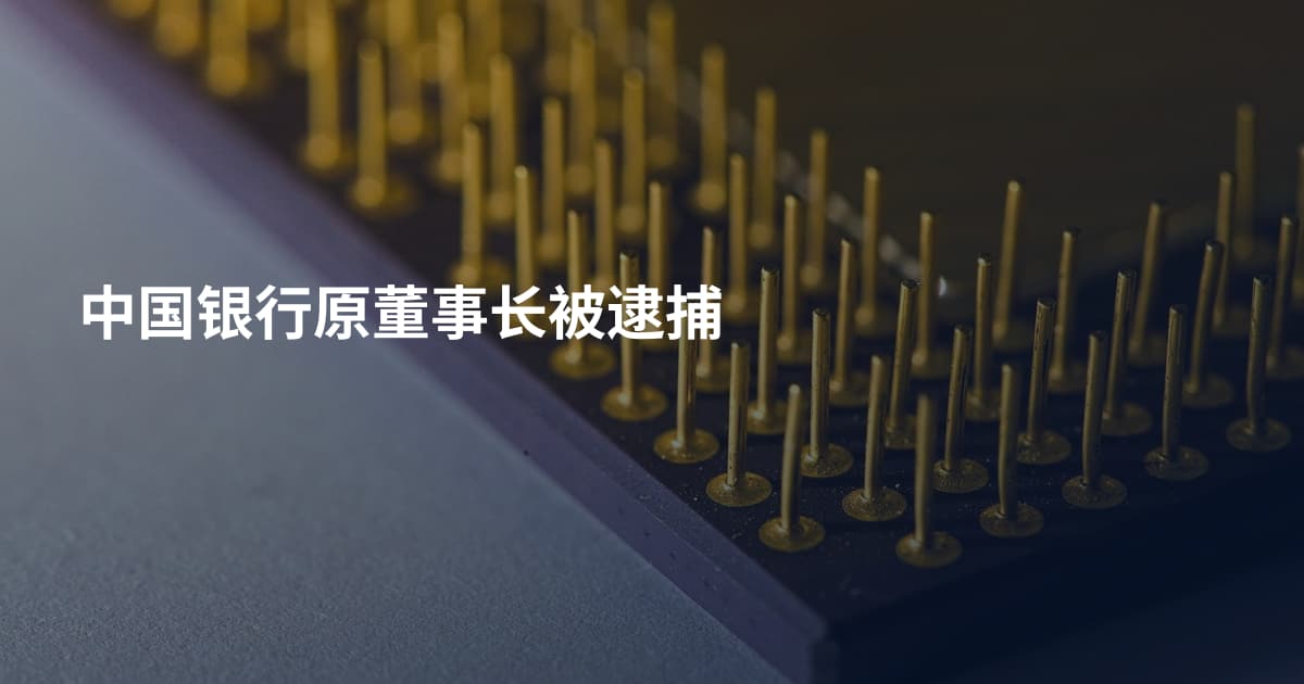 中国银行原董事长被逮捕