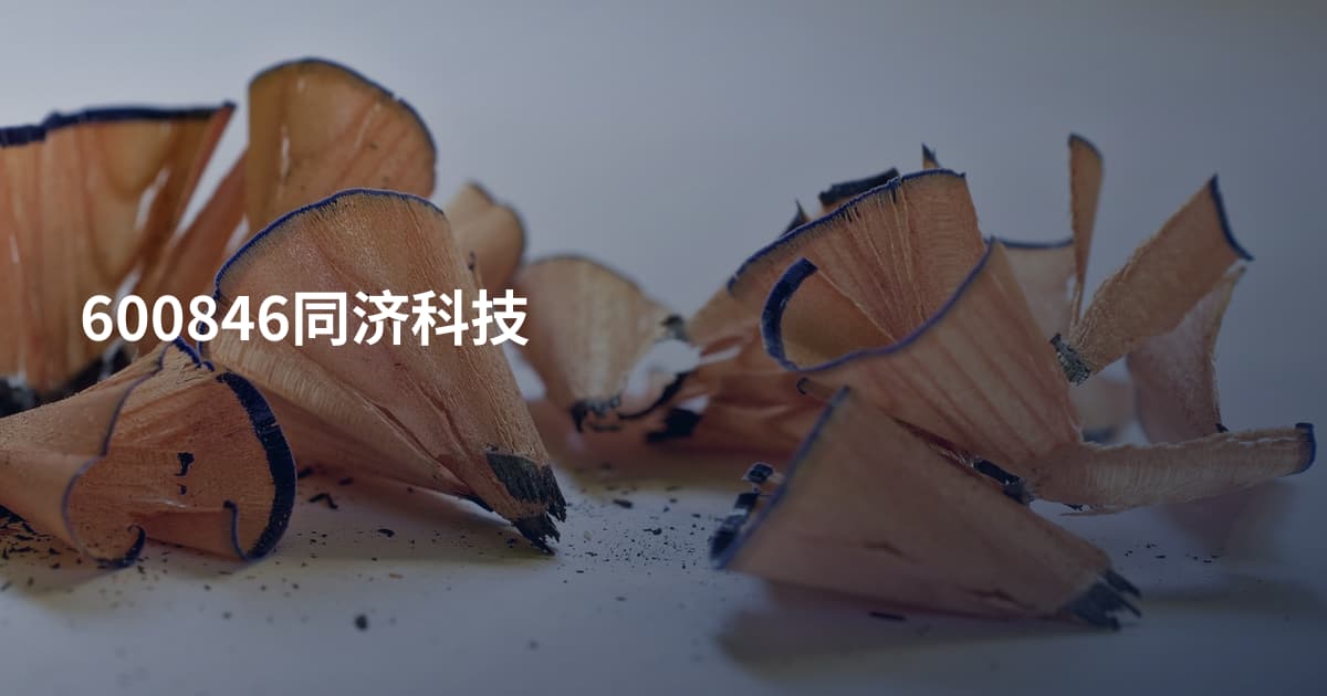 600846同济科技