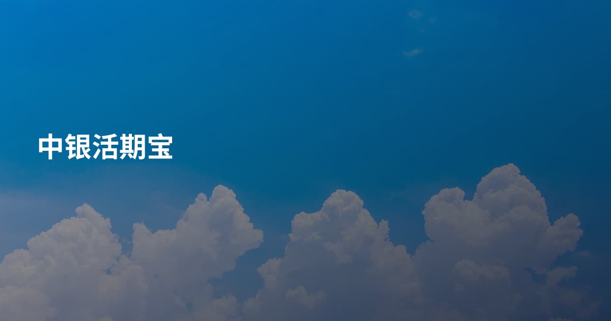 中银活期宝
