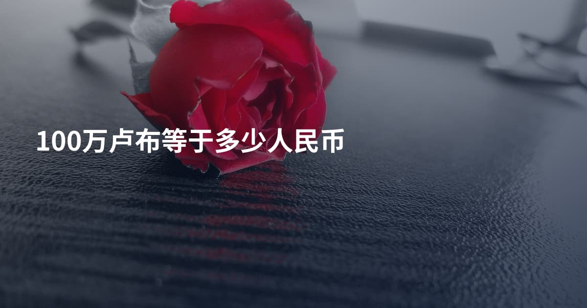 100万卢布等于多少人民币