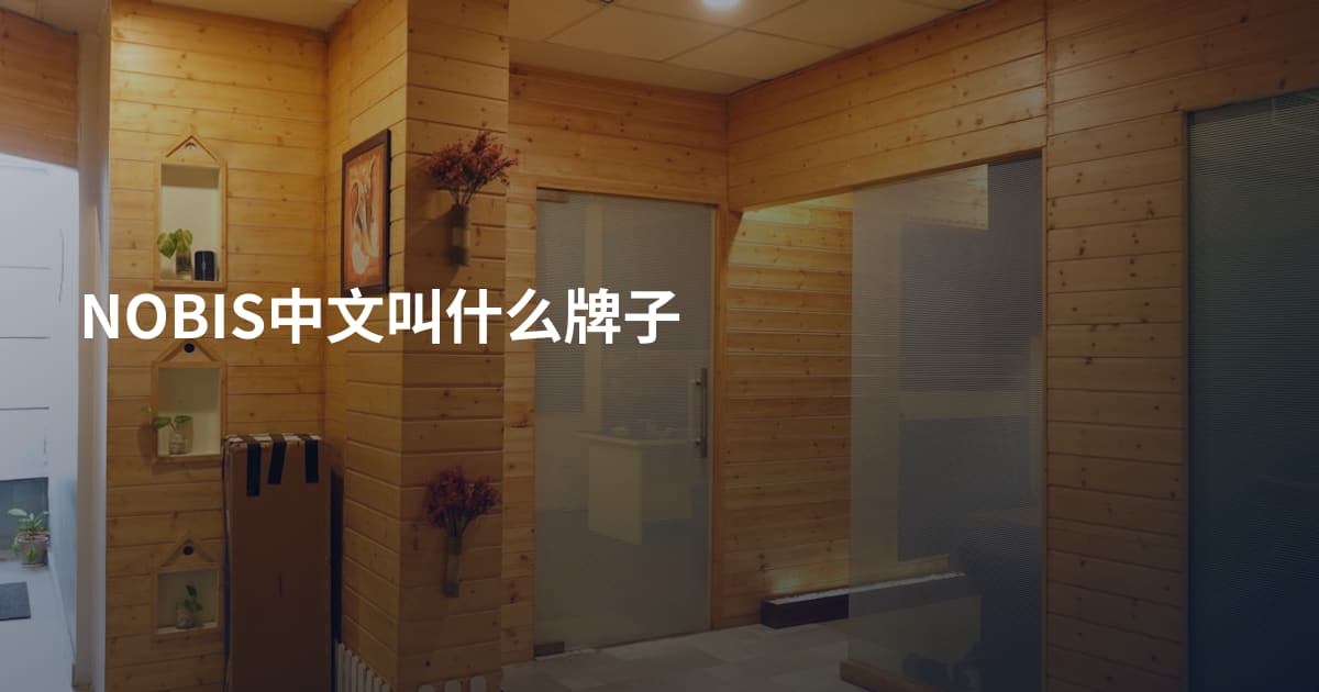 NOBIS中文叫什么牌子