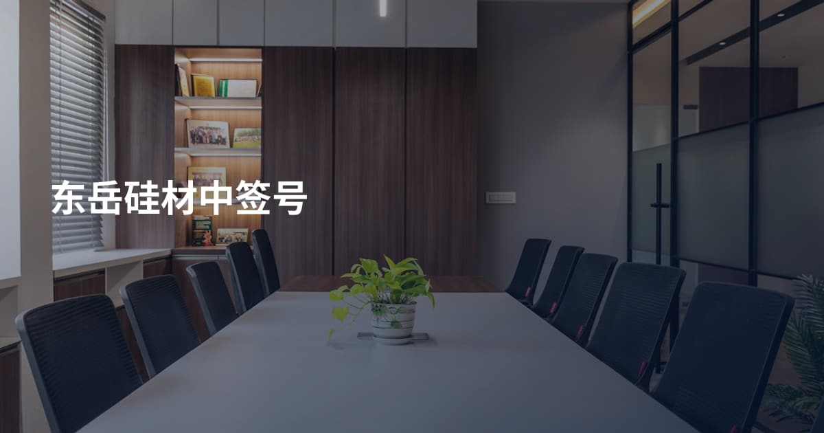 东岳硅材中签号