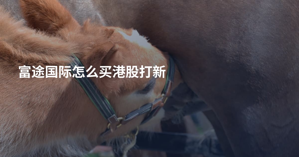 富途国际怎么买港股打新