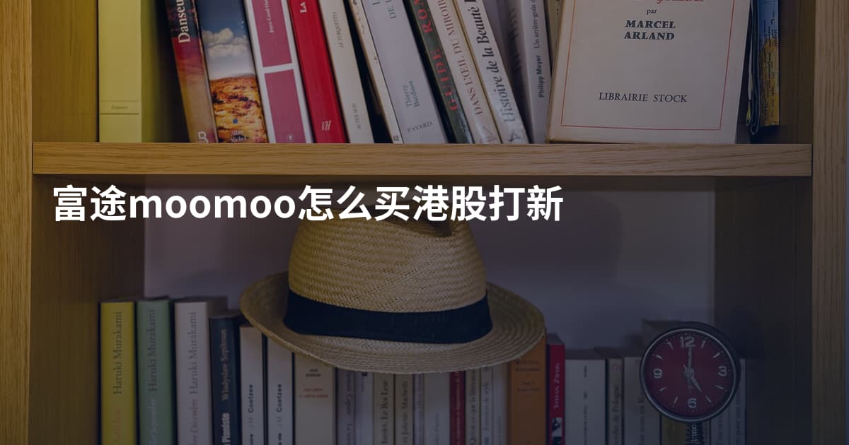 富途moomoo怎么买港股打新