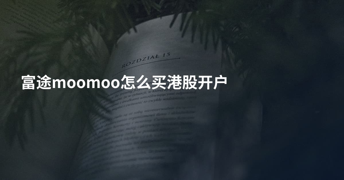 富途moomoo怎么买港股开户