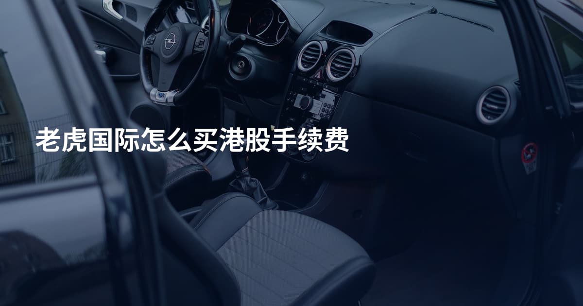 老虎国际怎么买港股手续费