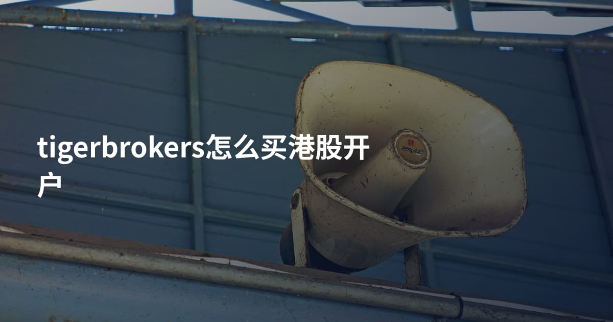 tigerbrokers怎么买港股开户