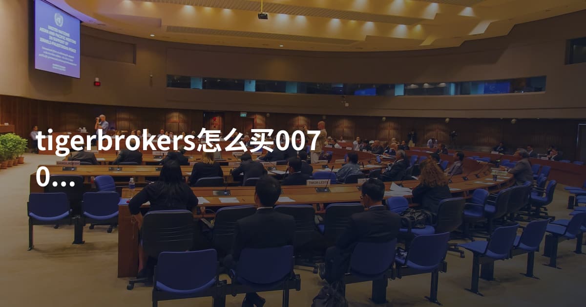 tigerbrokers怎么买00700