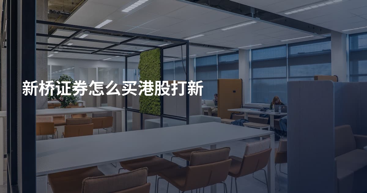 新桥证券怎么买港股打新