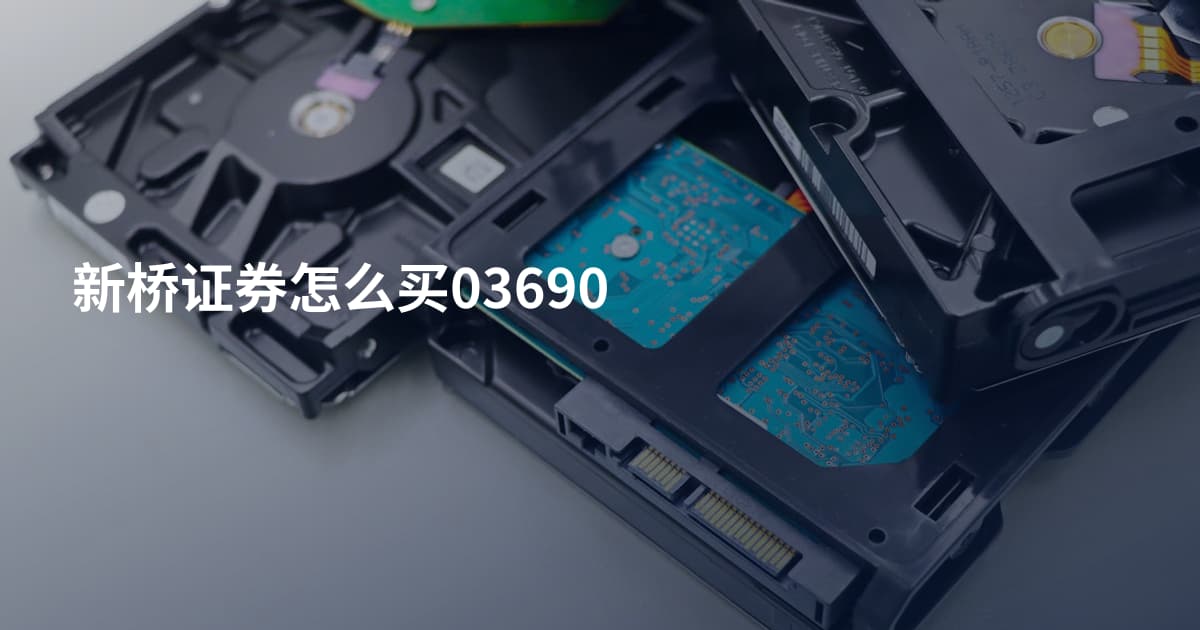 新桥证券怎么买03690