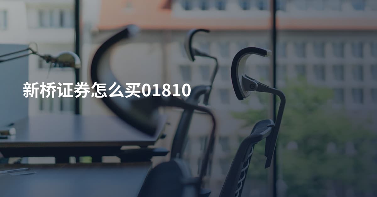 新桥证券怎么买01810