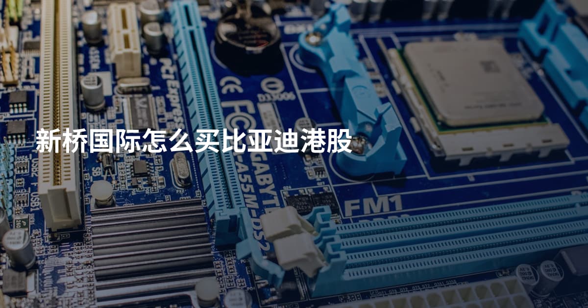 新桥国际怎么买比亚迪港股
