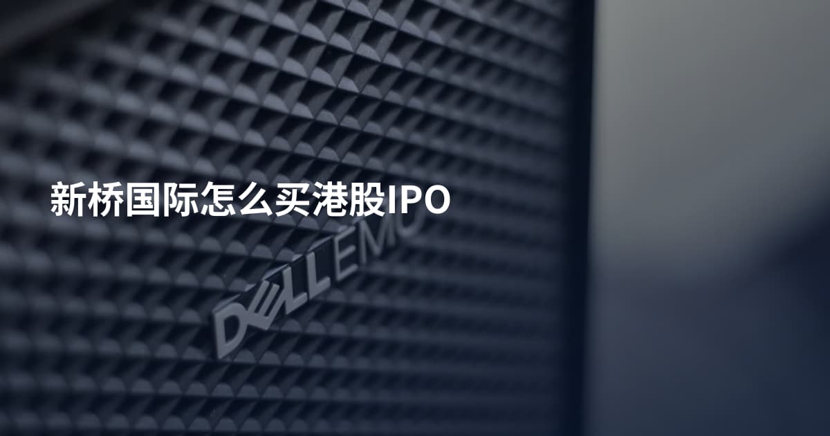 新桥国际怎么买港股IPO