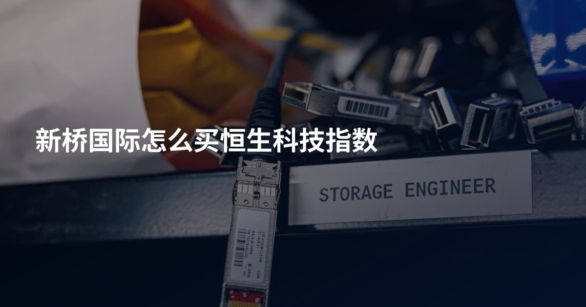 新桥国际怎么买恒生科技指数