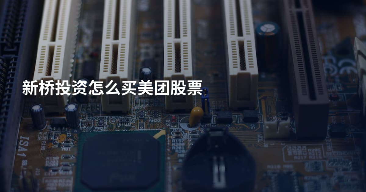 新桥投资怎么买美团股票