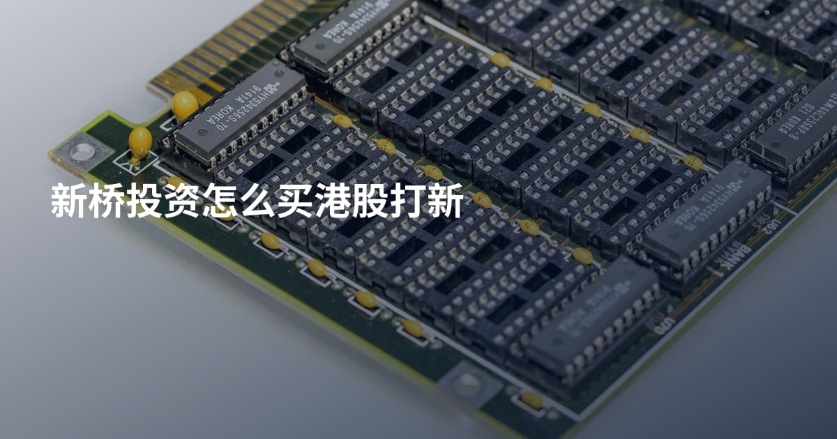 新桥投资怎么买港股打新