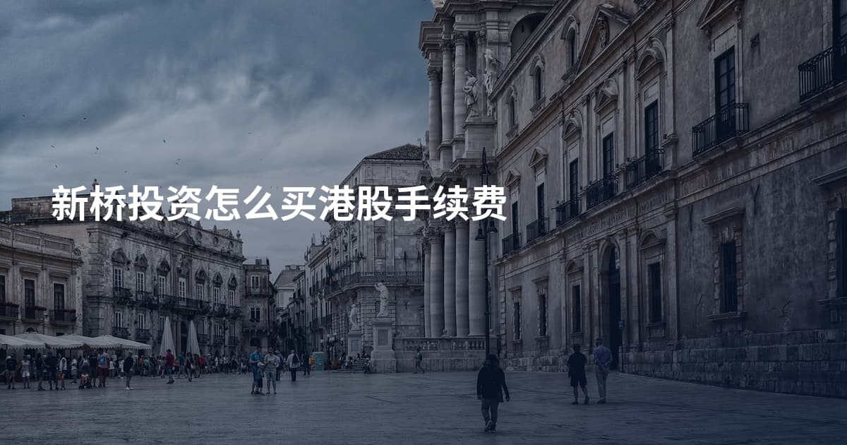 新桥投资怎么买港股手续费
