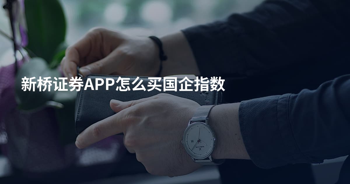 新桥证券APP怎么买国企指数