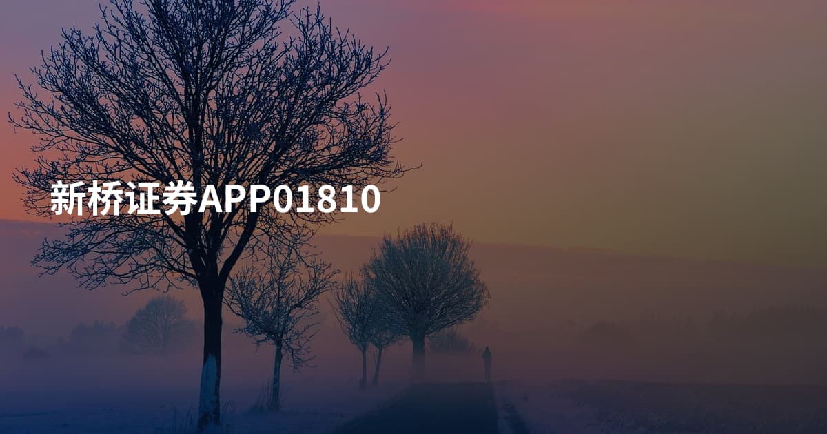 新桥证券APP01810
