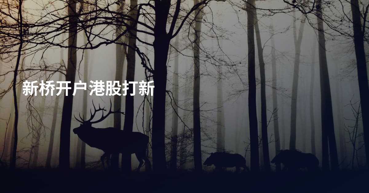 新桥开户港股打新