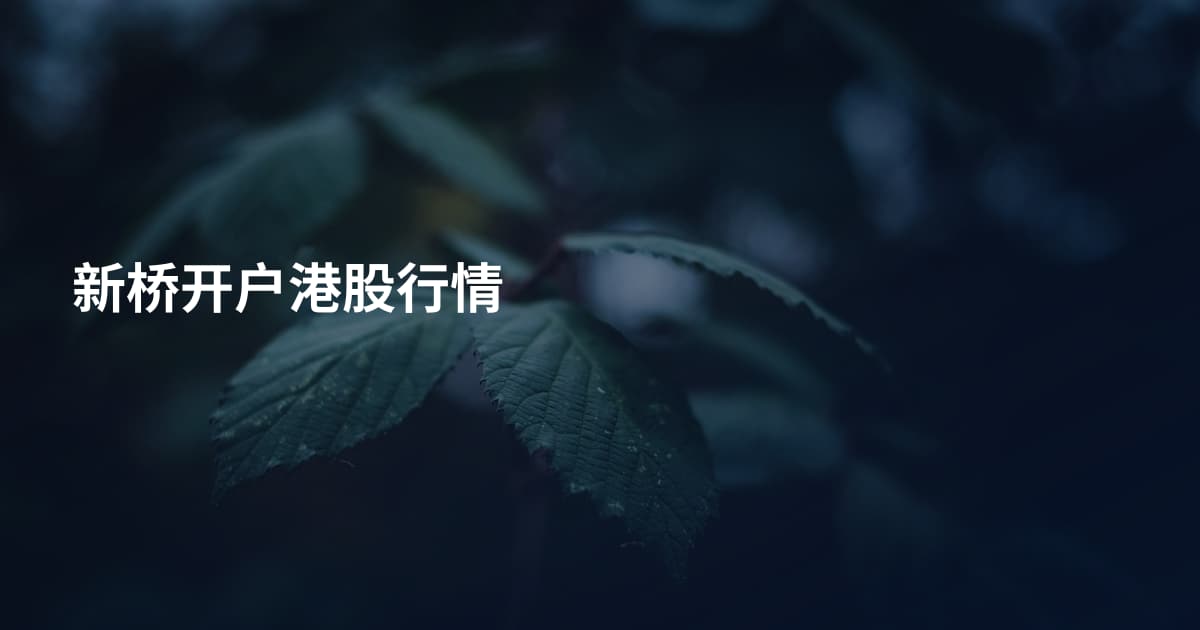 新桥开户港股行情