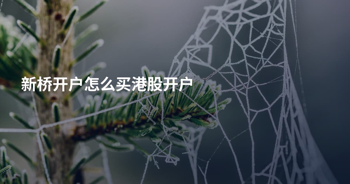 新桥开户怎么买港股开户