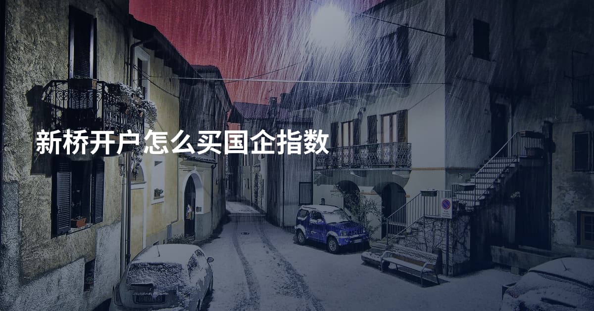 新桥开户怎么买国企指数