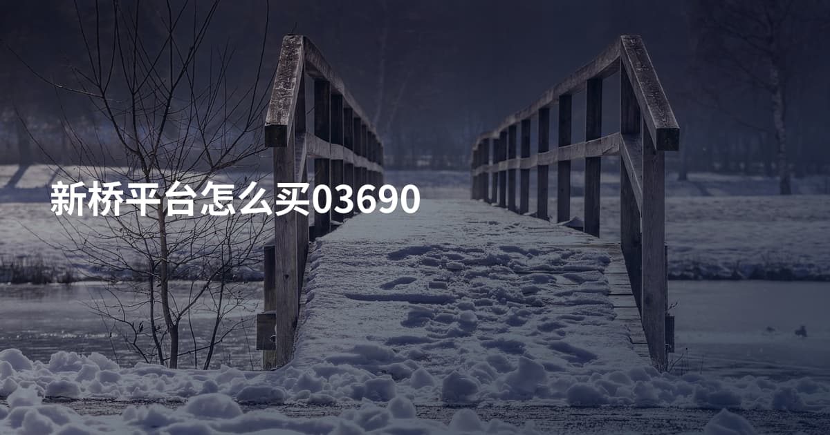 新桥平台怎么买03690