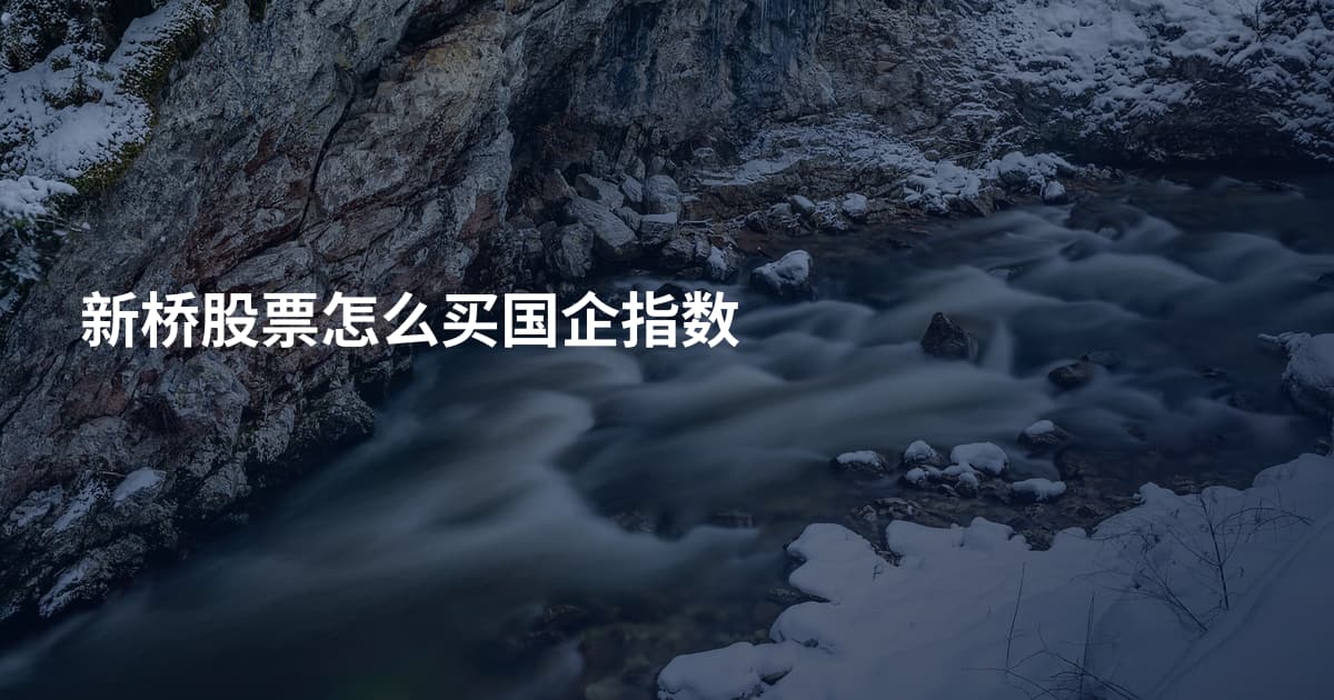 新桥股票怎么买国企指数