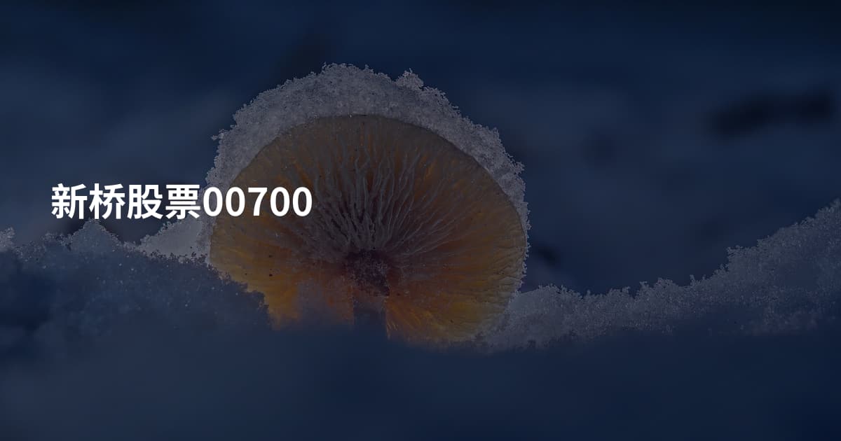 新桥股票00700