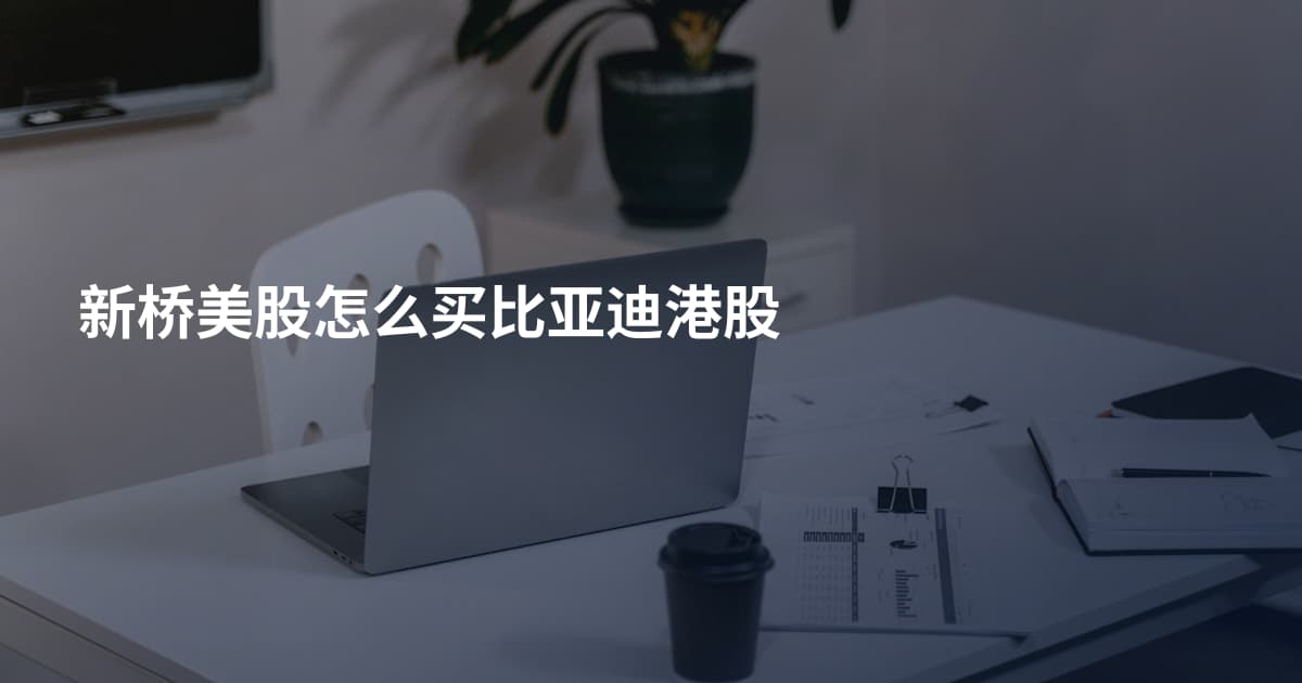 新桥美股怎么买比亚迪港股