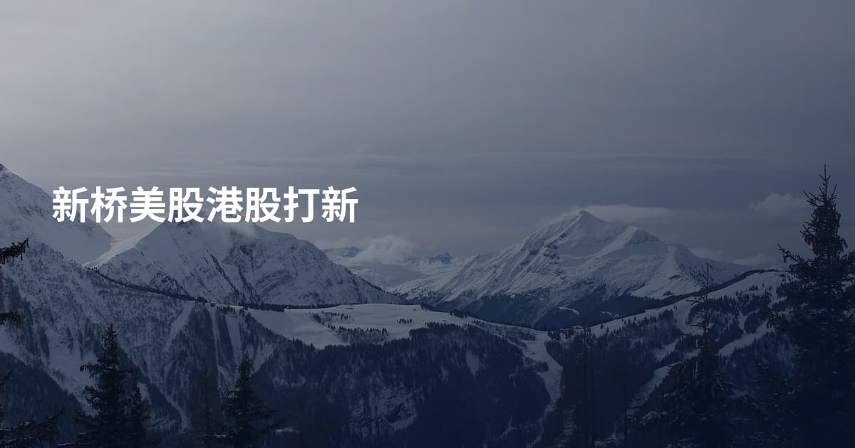 新桥美股港股打新
