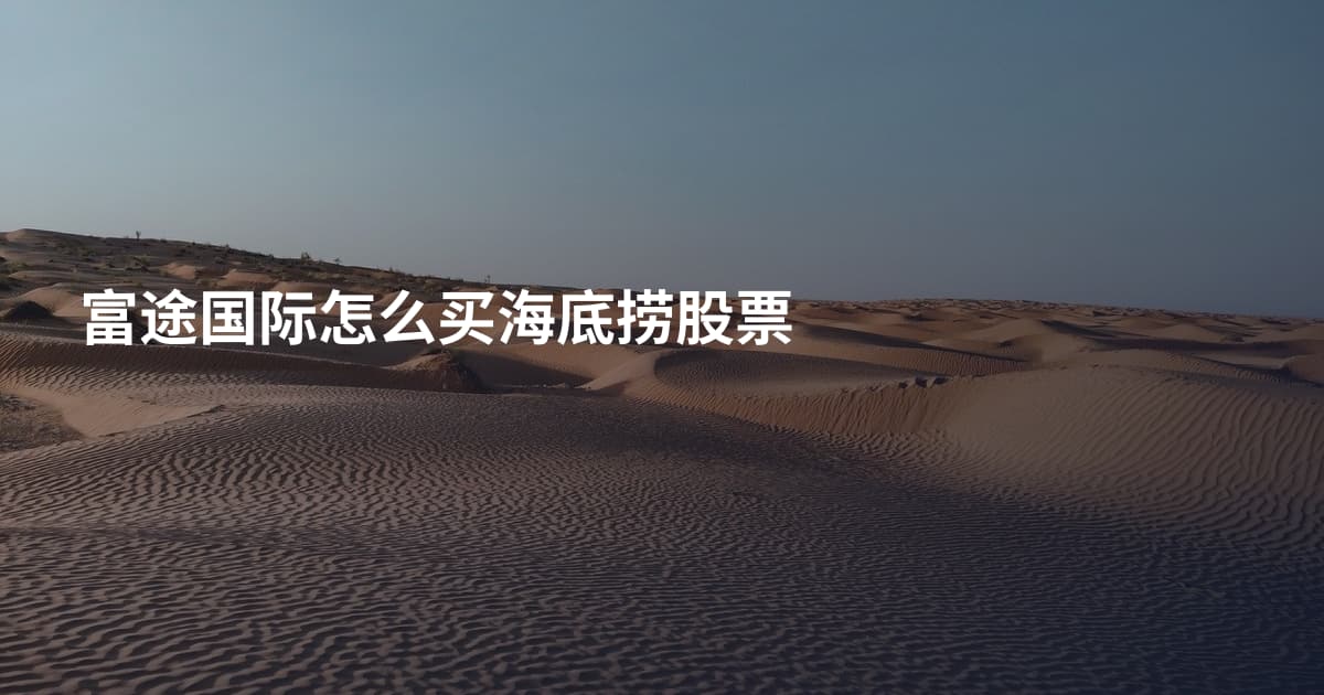 富途国际怎么买海底捞股票