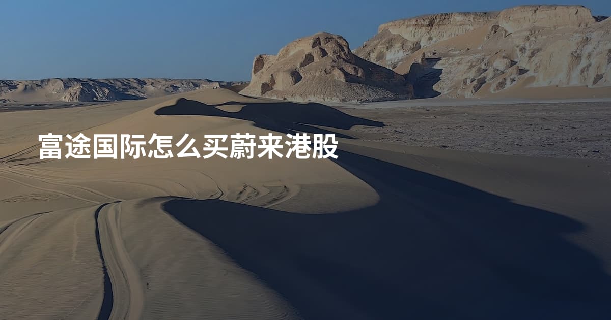 富途国际怎么买蔚来港股
