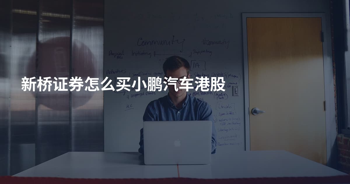新桥证券怎么买小鹏汽车港股
